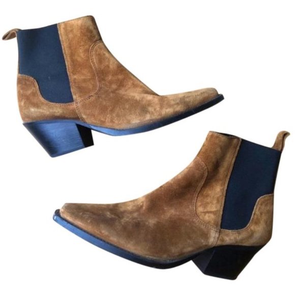 Everlane Shoes - Everlane The Western Suede Ankle Boot 7